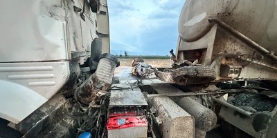 Kozan’da otomobil tırın kupa ve dorsesi arasından uçtu