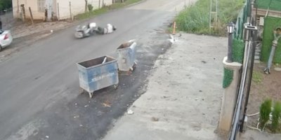 Kediye çarpmamak için manevra yaptı, motosiklet devrildi
