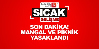 Son dakika! Mangal ve piknik yasaklandı