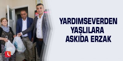 Yardımseverden yaşlılara askıda erzak