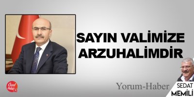 Sedat Memili: Sayın Valimize arzuhalimdir