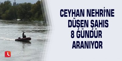 Ceyhan Nehri'ne düşen şahıs 8 gündür aranıyor