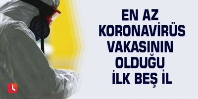 En az koronavirüs vakasının olduğu ilk beş il