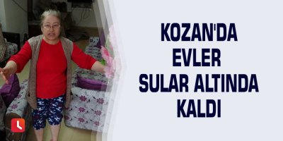 Kozan'da evler sular altında kaldı