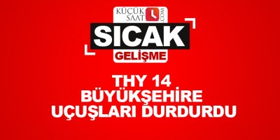 THY 14 büyükşehire uçuşları durdurdu