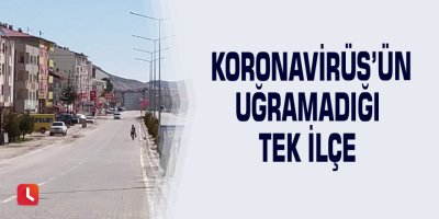 Koronavirüs’ün uğramadığı tek ilçe