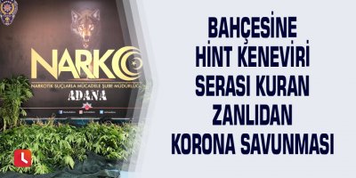 Bahçesine Hint keneviri serası kuran zanlıdan korona savunması