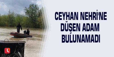 Ceyhan Nehri'ne düşen adam bulunamadı