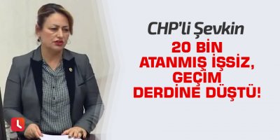 Şevkin: 20 bin atanmış işsiz, geçim derdine düştü!
