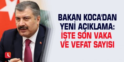 Bakan Koca'dan yeni açıklama: İşte son vaka ve vefat sayısı