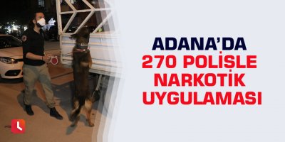 Adana’da 270 polisle narkotik uygulaması