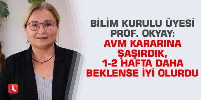 Bilim Kurulu üyesi Prof. Okyay: AVM kararına şaşırdık, 1-2 hafta daha beklense iyi olurdu