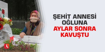 Şehit annesi oğluna aylar sonra kavuştu