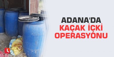 Adana'da kaçak içki operasyonu