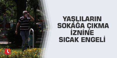 Yaşlıların sokağa çıkma iznine sıcak engeli