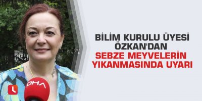Bilim Kurulu Üyesi Özkan'dan sebze meyvelerin yıkanmasında uyarı