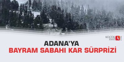 Adana’ya bayram sabahı kar sürprizi