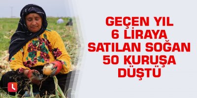Geçen yıl 6 liraya satılan soğan 50 kuruşa kadar düştü