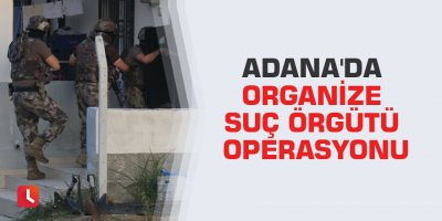 Adana'da organize suç örgütü operasyonu