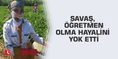 Savaş, öğretmen olma hayalini yok etti