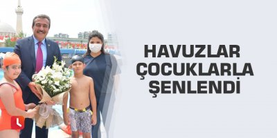 Havuzlar çocuklarla şenlendi