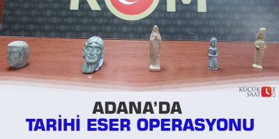 Adana’da tarihi eser operasyonu
