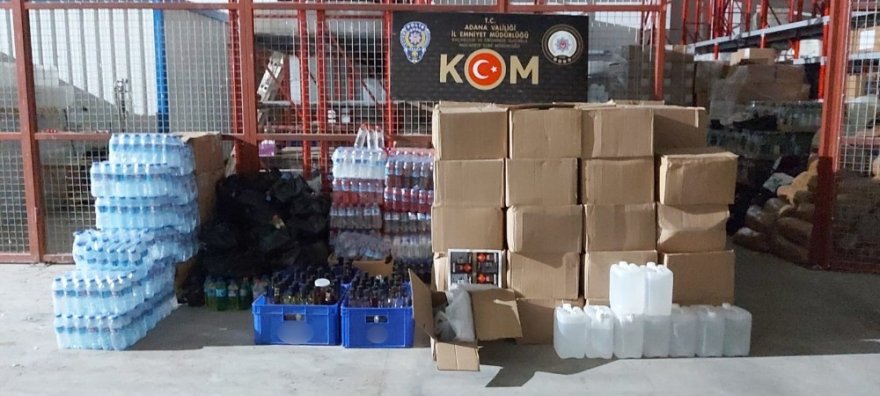 Adana’da 600 bin liralık kaçak içki ele geçirildi