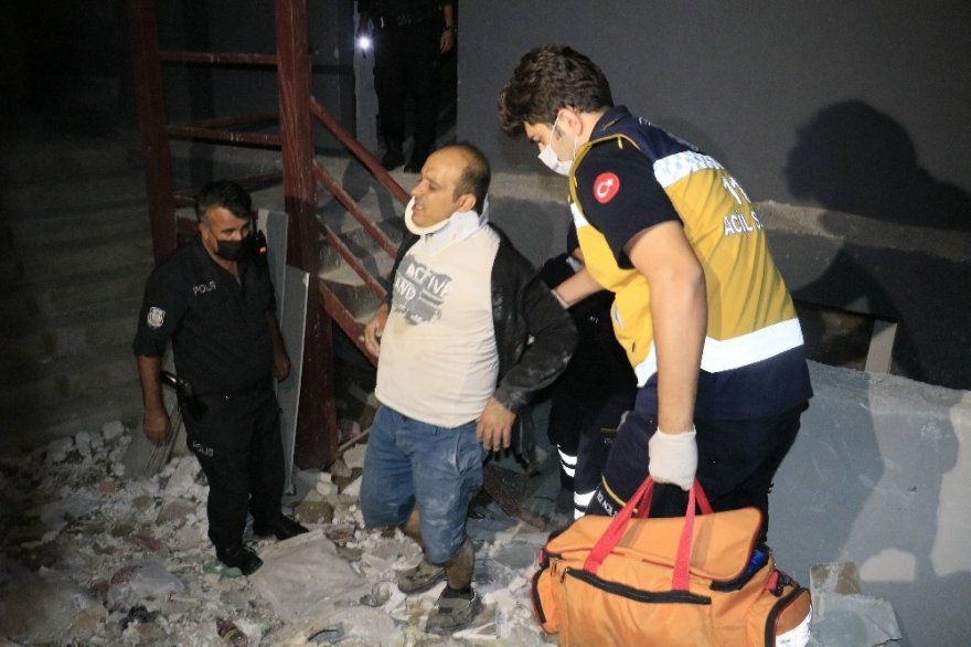 Hırsız polisten kaçtı, inşaattan düştü