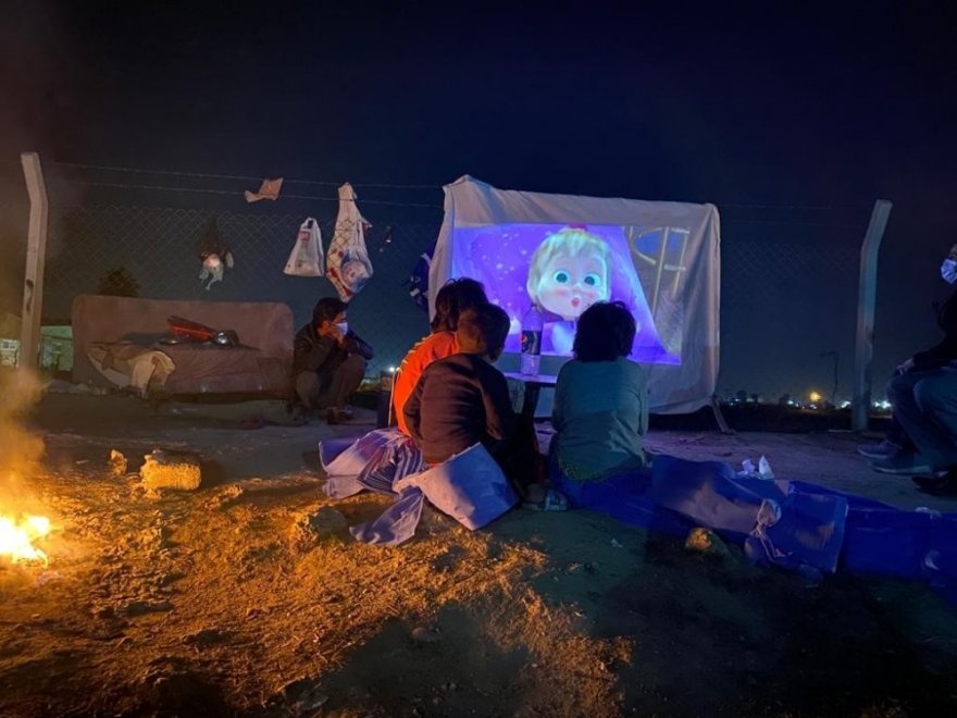 Kırsal kesimdeki çocuklar sinema ile buluştu