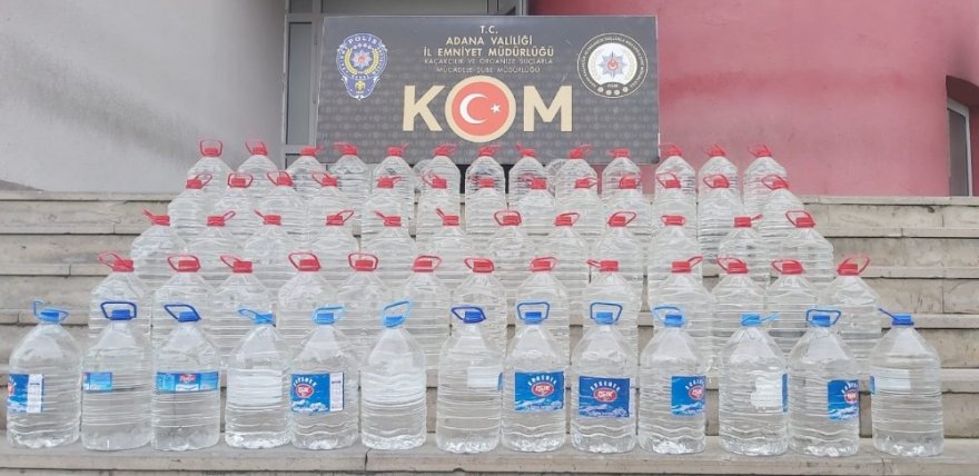 Adana’da 2 bin 925 litre sahte içki ele geçirildi