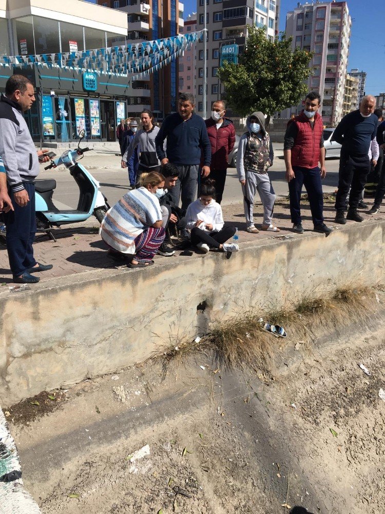 Kısıtlamayı ihlal edip trafiğe çıktı, kanala uçtu
