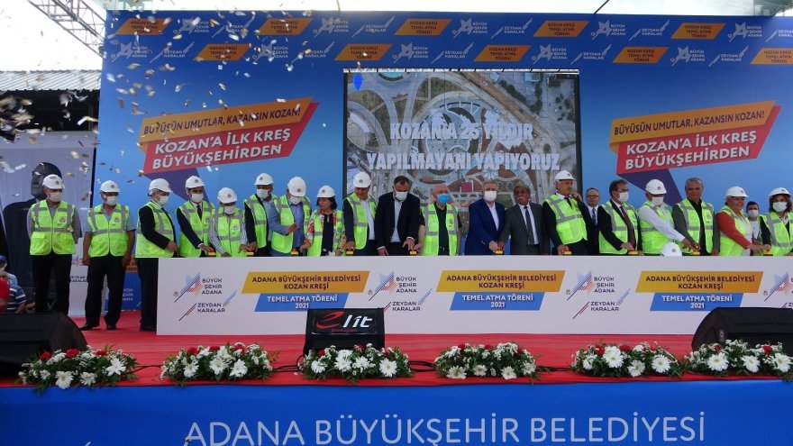 Mansur Yavaş, Adana Büyükşehir’in kreş temel atma törenine katıldı
