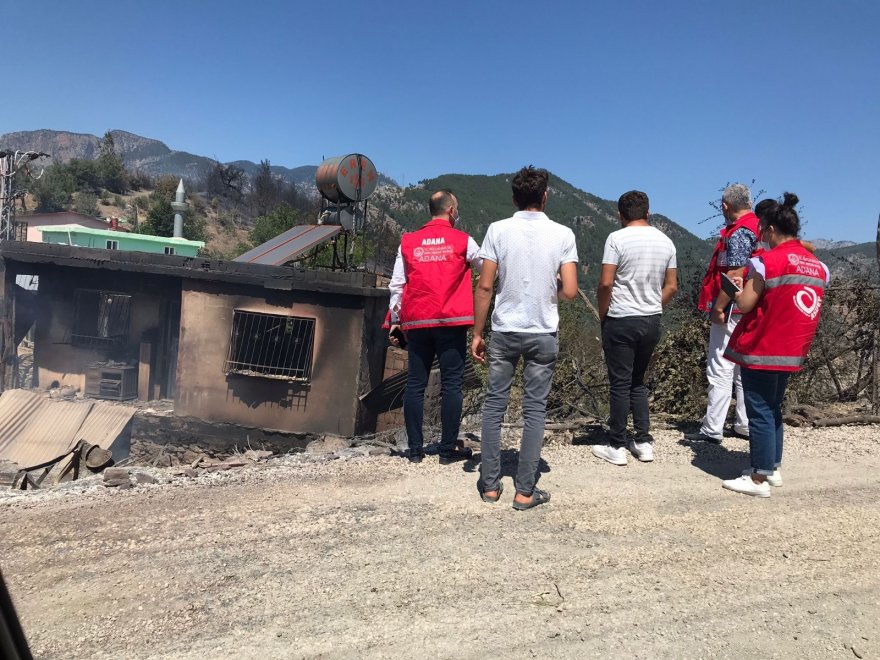 Yangında zarar görenlere psiko-sosyal ve ekonomik destek