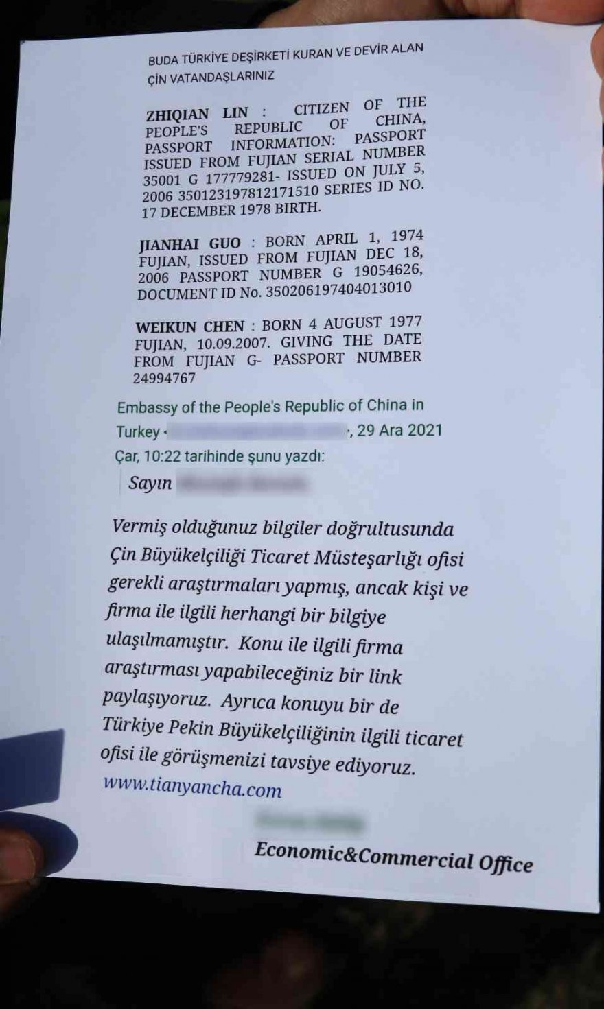 Çinliler, Türk ortaklarını dolandırıp kayıplara karıştı