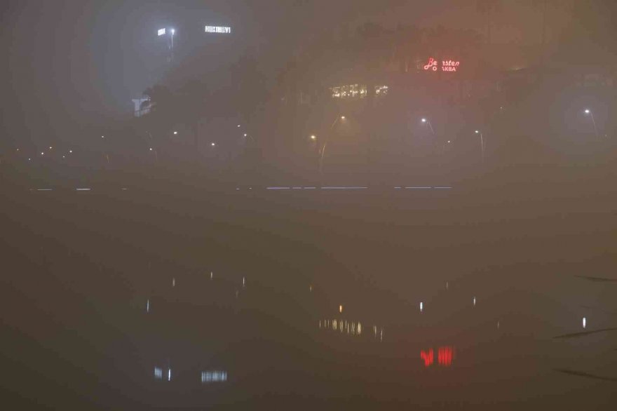 Gece yarısı Adana’da sis etkili oldu