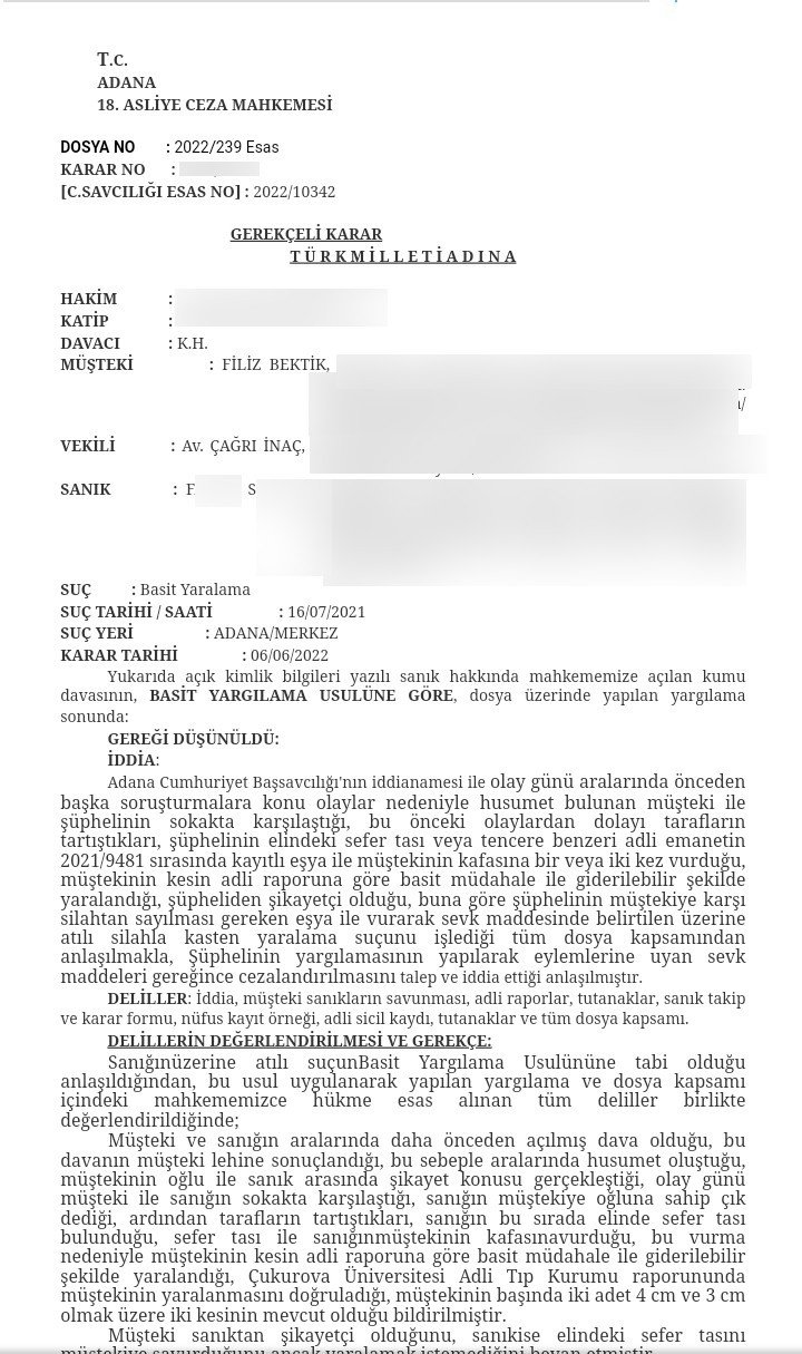 Komşusunu tencereyle yaralayan kadına 3 ay 22 gün hapis cezası