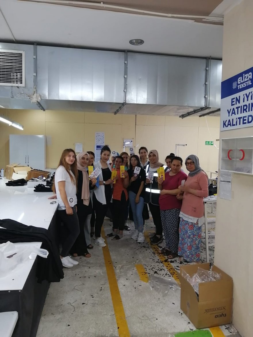 Yüreğir aile içi polisi işçi kadınları bilgilendirdi