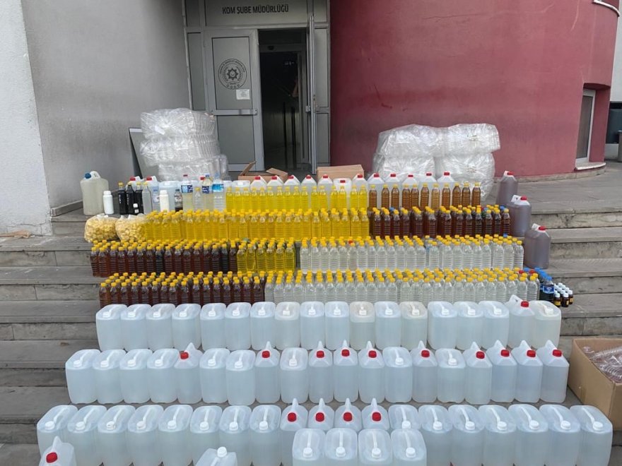 Adana’da 275 litre sahte içki ele geçirildi