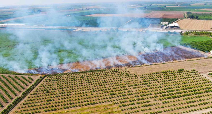 Adana’da anız yangınları kenti dumana boğuyor