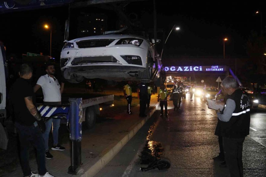 Otomobil elektrikli scooter’a arkadan çarptı: 1 ölü