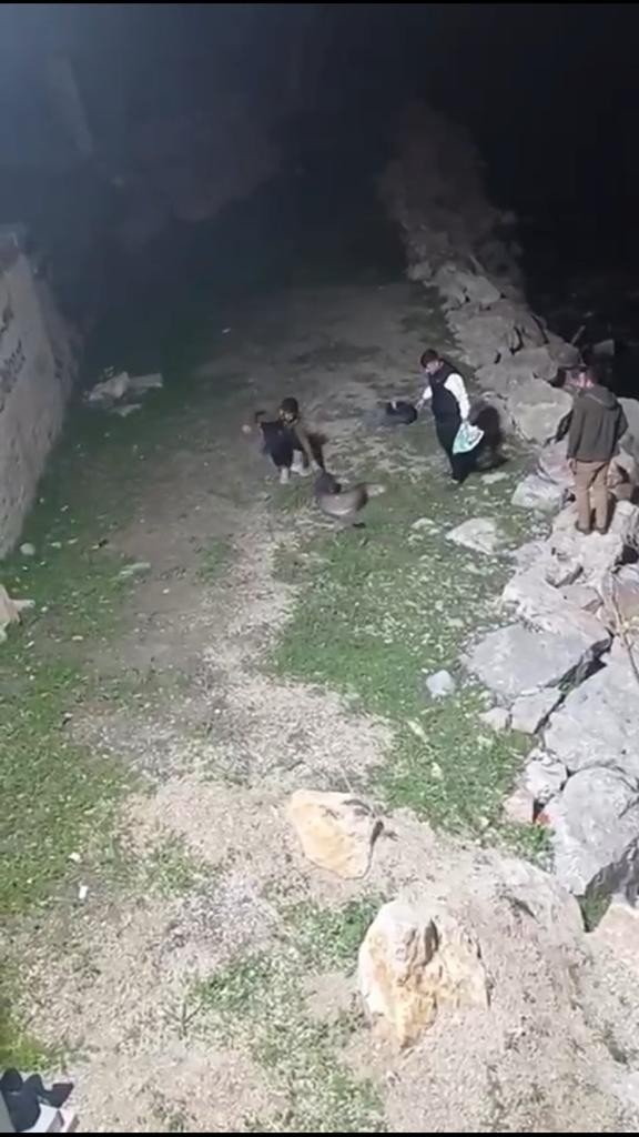 Nehirde sular çekildi, dev yayın balıklarını elleriyle yakaladılar