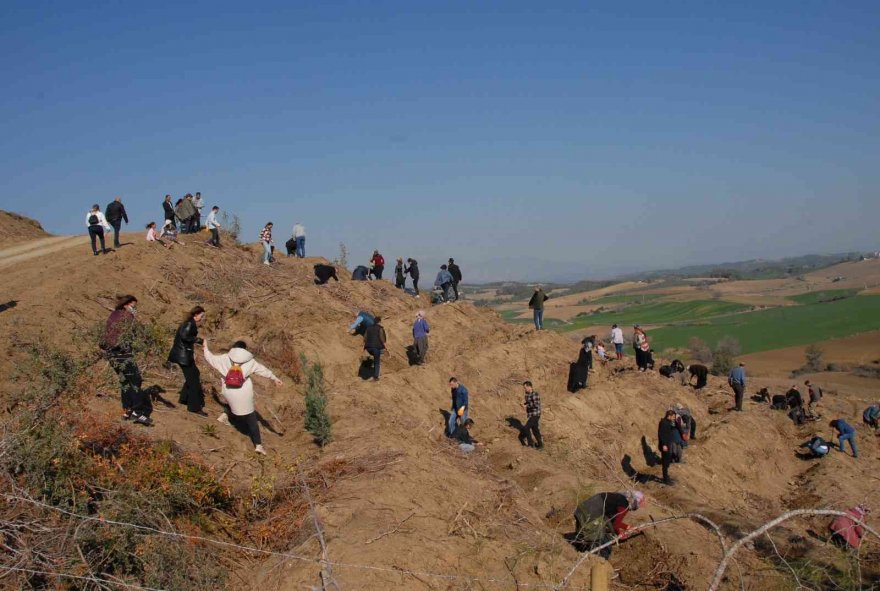Kazada kaybettikleri arkadaşları anısına hatıra ormanı oluşturdular