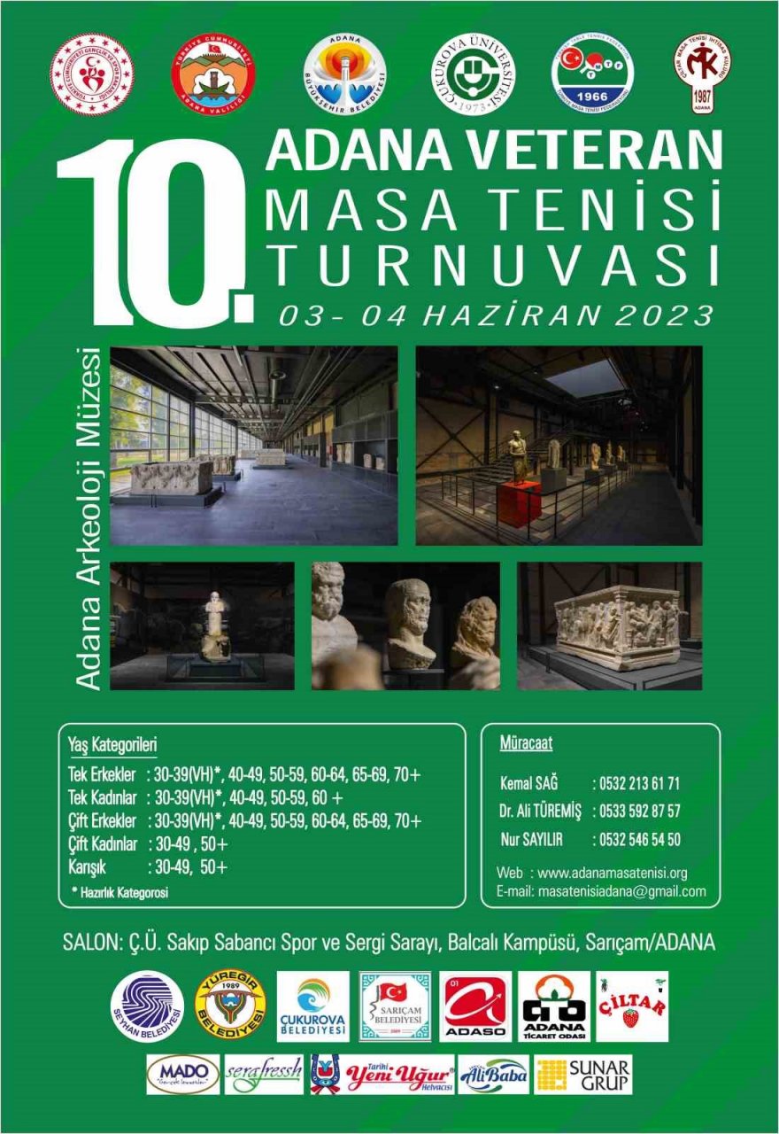 Adana’da 3-4 Haziran’da masa tenisi şöleni