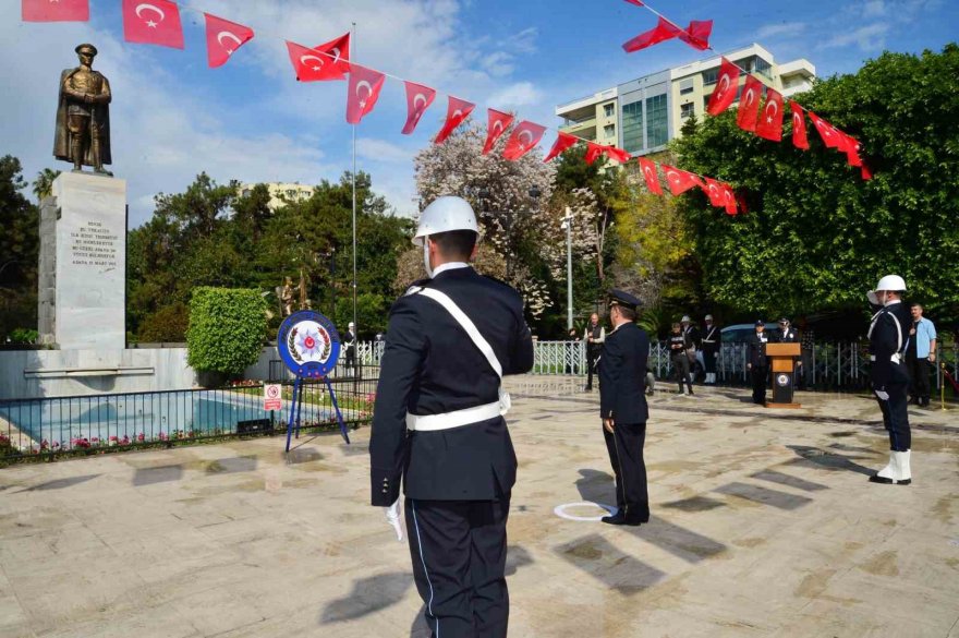 Adana’da, Türk Polis Teşkilatının kuruluşunun 179. yıl dönümü dolayısıyla törenler düzenlendi