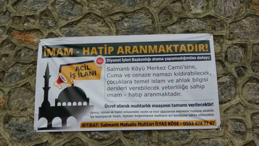 İmam vaadiyle seçim kazanan muhtar, mahalleye ilanla imam arıyor