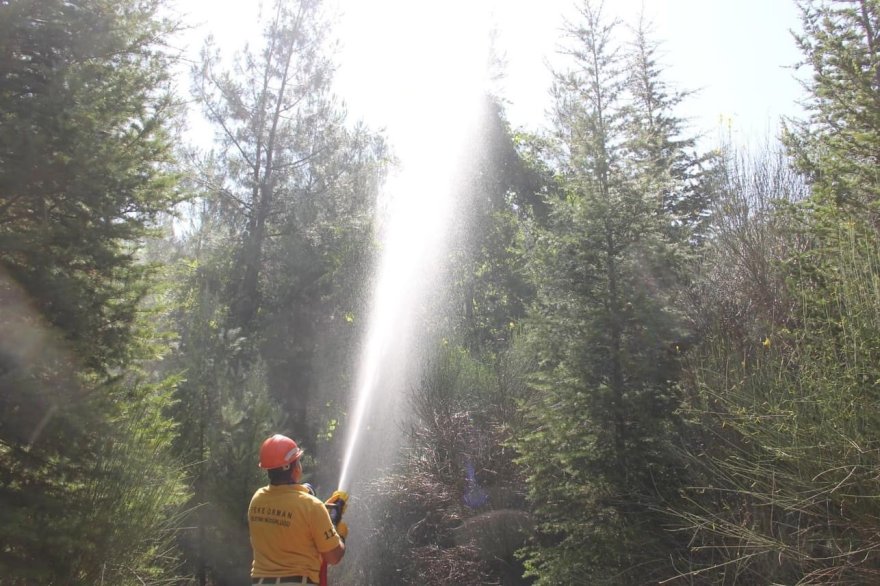 Feke’de orman yangını tatbikatı yapıldı